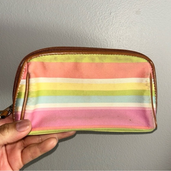 Coach Striped Cosmetic Pouch - Picture 2 of 3